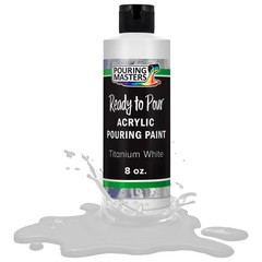 Pouring Masters Titanium White 8-Ounce Bottle Water-Based Acrylic Pouring Paint