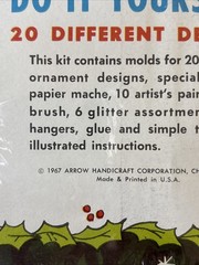 Vintage Arrow 20 Glittering Christmas Ornaments Craft Kit 1967 New!