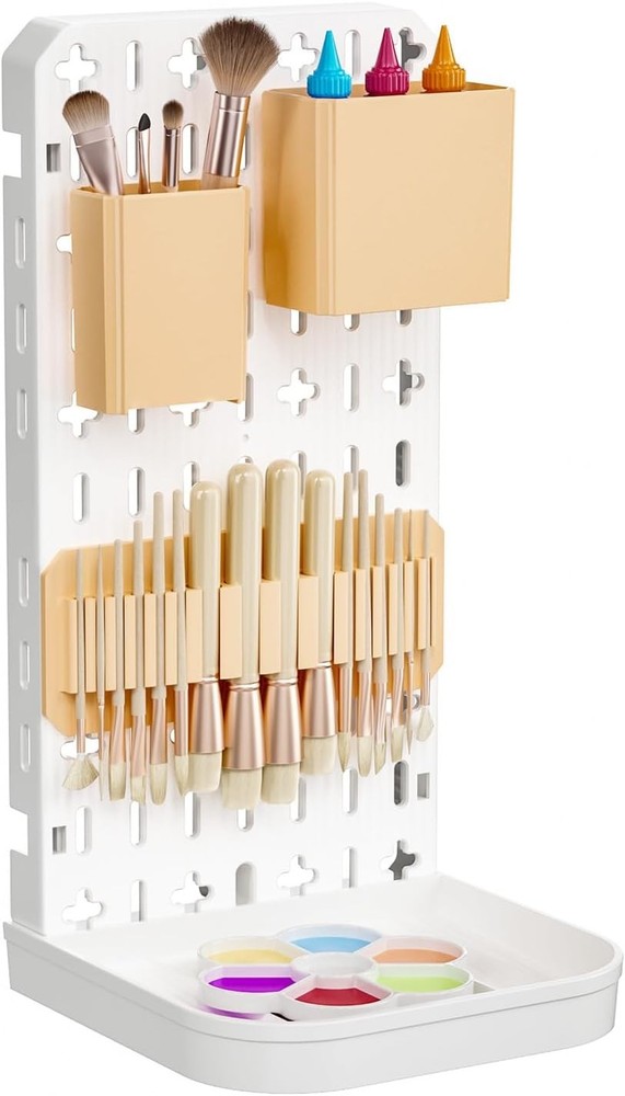 Paint Brush Holder Silicone Paintbrush Drying Rack Removable Craft Paint Storage
