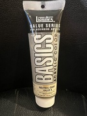 Liquitex Basics Acrylics Paint Neutral Gray 5 (4 Fl. Oz.) 1046-599