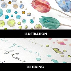 GANSAI TAMBI GRANULATING COLOR II 5 colors set, Watercolor Paint Set, Profess…