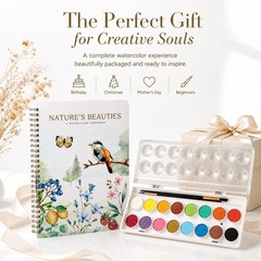 Beautiful Workbook Set for Beginners – Relaxing & Easy to Paint Water Colorin…