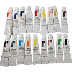 18 Acrylic Paint Tube Set, 10ml Each, Mixed Colors, Some Used Artist, Crafts