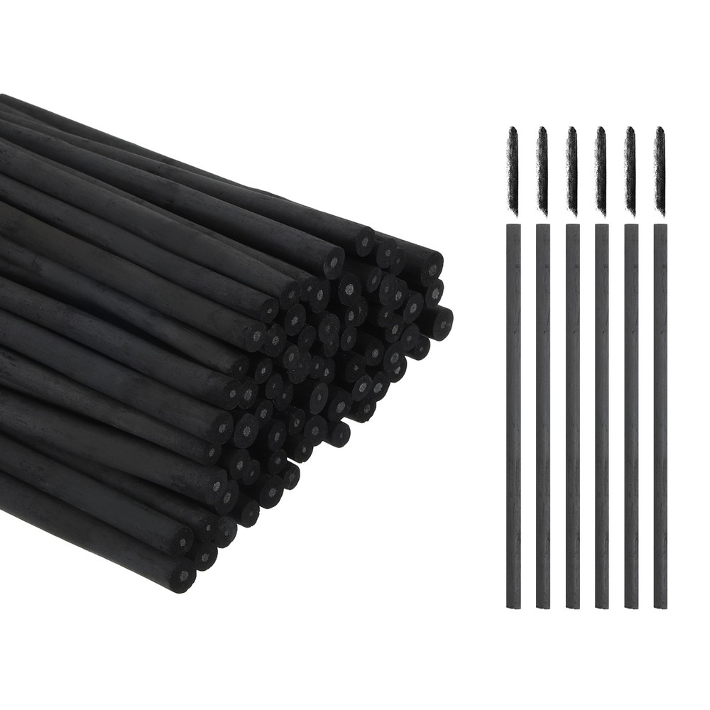 100Pcs Black Willow Charcoal Sticks 2-4mm Willow Charcoal Pencils for Drawing