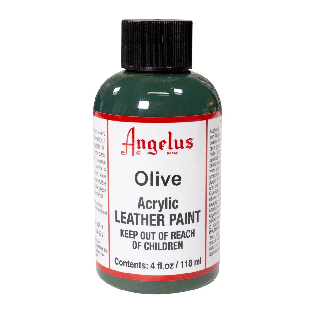 1 Pack Acrylic Leather Paint, 4 Fl Oz, Olive, Flexible, Non-Cracking, Shoe