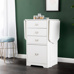 Convertible Fold-Out Organizer Craft Desk – Stylish White Design