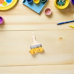 Precision Staining Applicator Brush with Wood Handle for Detailed Paint Edges
