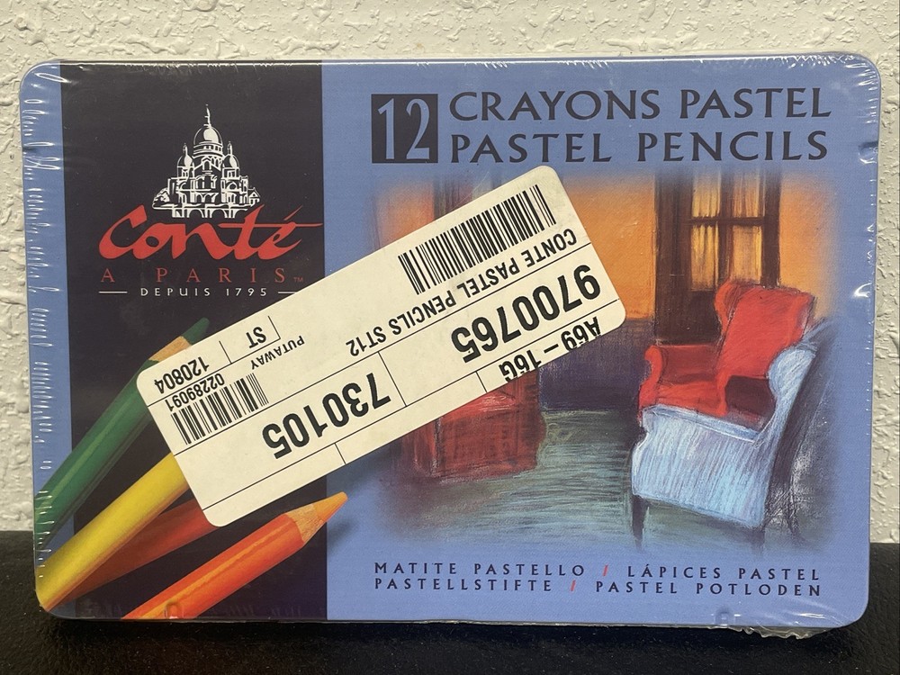 New Sealed Conte A Paris™ 12 Crayons Pastel Pastel Pencils 002181
