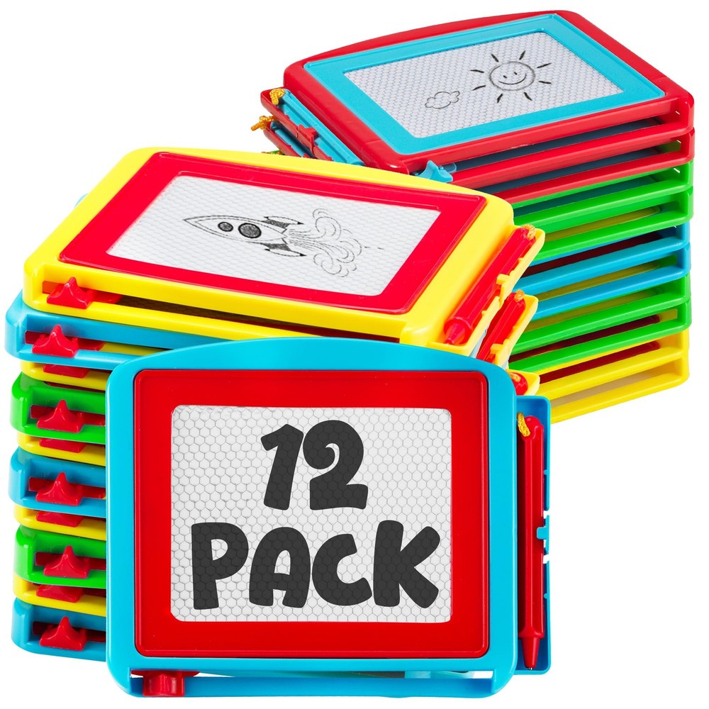 Bedwina Magnetic 6 X 4.75 Inches, 12 Pcs – (6) Yellow/Red Blue/Red