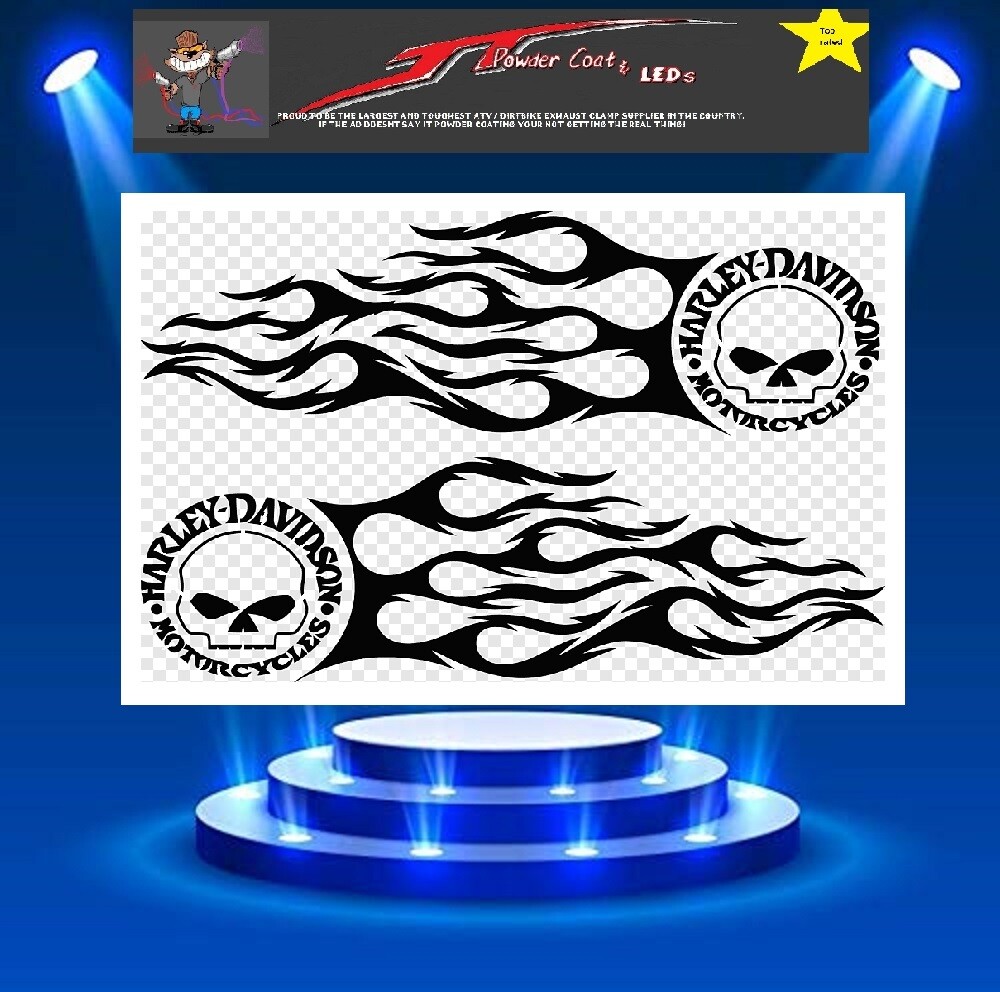 Harley Davidson Gas Tank Stencils L AND R Template Airbrush Paint #1