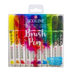 Brush Pen Set 10 PCS Bright Colors 11509803 Art Drawing Coloring Supply
