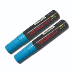 1/2″ Wide Tip Blue Waterproof Sign & Art Marker Pen 2 pack