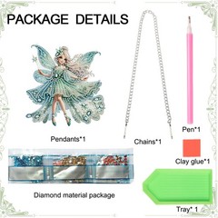 AiYuanzsh Green Butterfly Fairy Diamond 15 cm x 15 cm, Elf