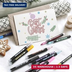 Upanic Outline Markers – 12 Colors Shimmer Markers Glitter Gel Pens, Teen Girls