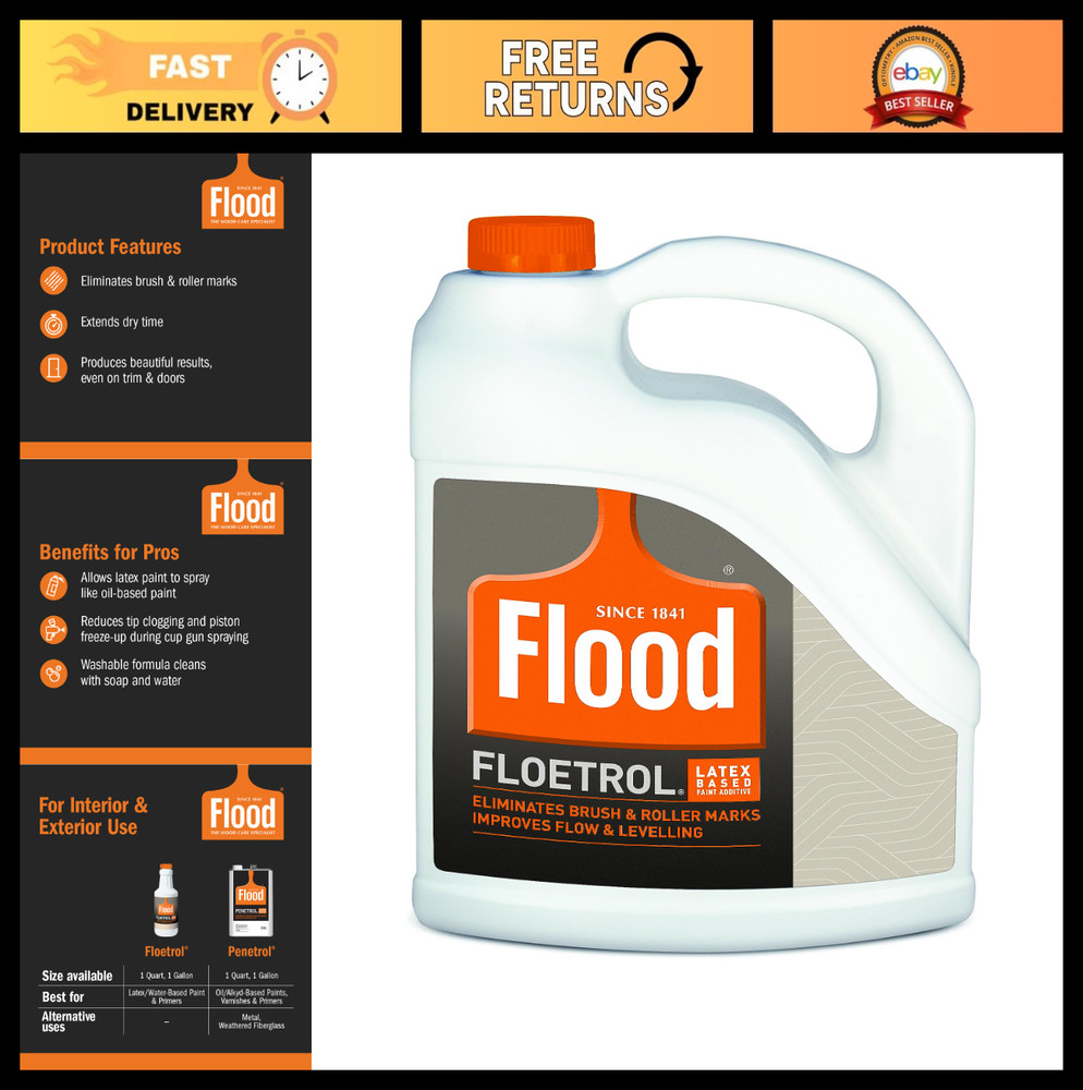 1 Gallon Latex Paint Additive for Smooth Finish, Reduces Brush Marks & Improves