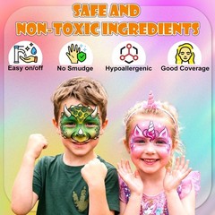 Face Painting Kit for Kids – 40 Color Pro Facepaint Palette 40 colors