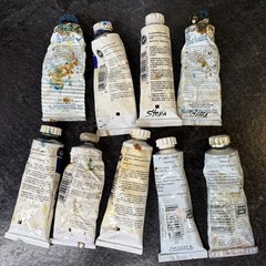 Vintage Grumbacher Pre-tested Artists Oil Color Blue & Various Shades 9 Tubes