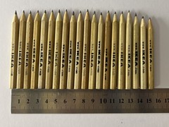 Souvenir IKEA wooden graphite lead mini pencils-set of 20
