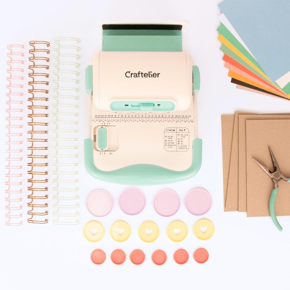 – Spiral Binding Kit | 2:1 Wire Binding Machine with Spines, Discs, Chipboard…