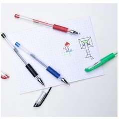 Gel Pen, Glitter Silver – Ballpoint – Non-Smear + Quick Dry – Writing, Drawing