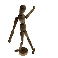 Wooden Articulated Mannequin Art Drawing Decor Adjustable Posing Figure On Stand