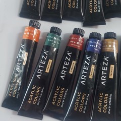 Arteza Premium Acrylic Paint Set – 24 Assorted Colors, 22ml Tubes, Art Supplies