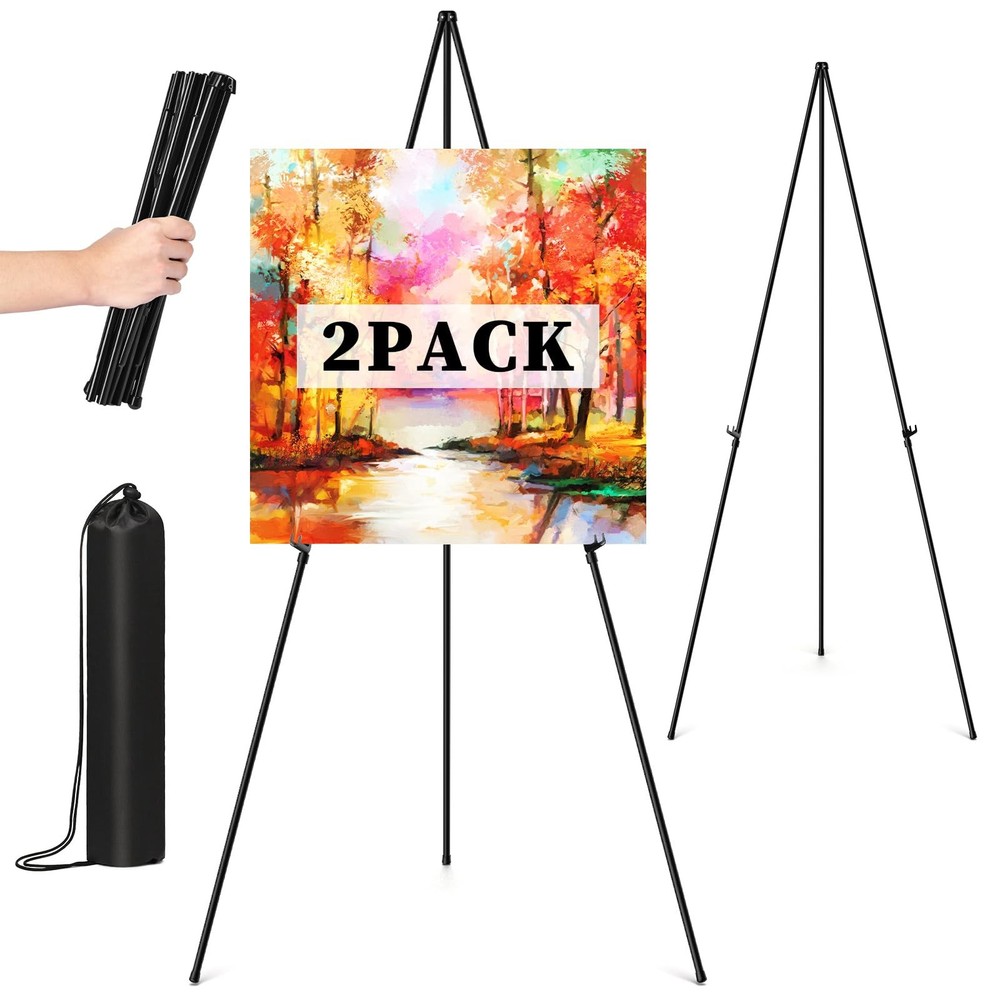 Easel Stand for Sign, 15 inches (H) x 2.6 (W) x 5 (D), Black