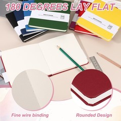5.5×5.5″ Small Sketchbook, Mini Sketchbook Watercolor Paper Pad, Dark Red