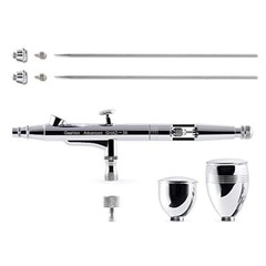 Airbrush Kit Dual-Action 1/2 & 1/4 oz Cup 0.35 & 0.5 mm Needle | Makeup Nai