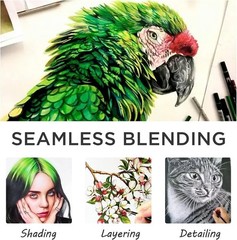 Prina 76 Pack Drawing Sketching Kit Art Supplies Pencils Sketchbook Adults Teens