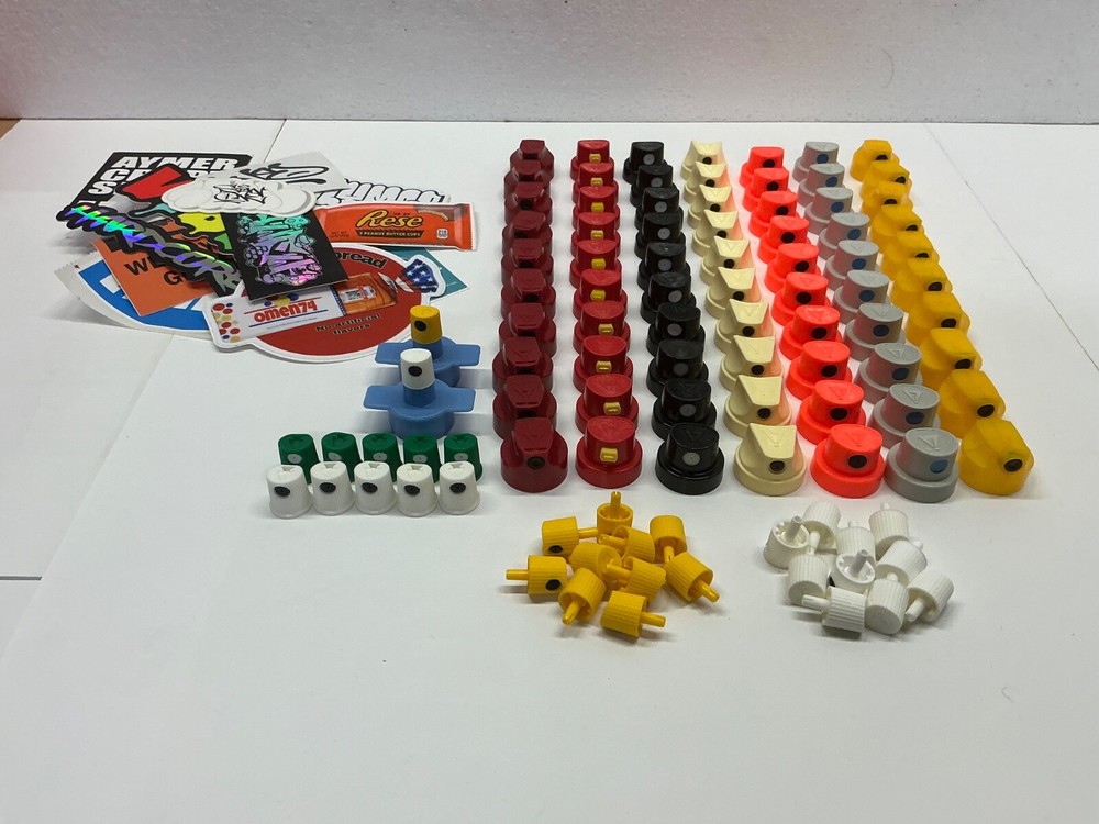 102 spray paint caps 10 sticker pack assortments graffiti mural street art