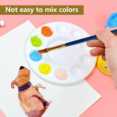 Paint Brushes Palette Set, 10pcs Nylon Hair and 1pcs Plastic Blue