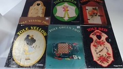 TOLE RED ORANGE GREEN BROWN YELLOW 70s 80s Vintage Painting Booklets Lot 7 T51