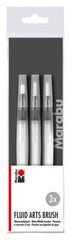 3 PCS Water Tank Set Fine Elastic Brush Hair Painting Blending Colourful Art