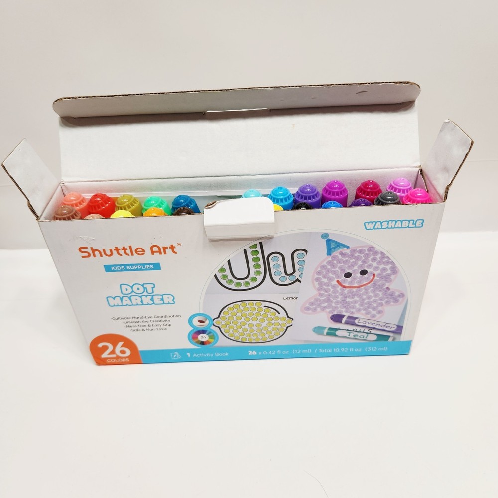 Shuttle Art Dot Markers, 24 Colors Washable 1 Count