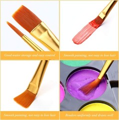 Professional 10-Piece Nylon Hair Brush Set for Watercolor & Acrylic Painting