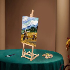 Painters Studio Easel Wooden Beech Wood Painting Stand Adjustable Drawing Stand