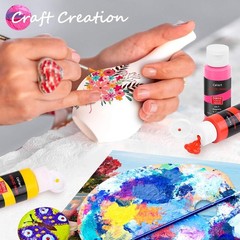 Acrylic Paint Set with 12 Brushes, 42 Colors 59ml, 2oz Art Craft Paints Gifts…