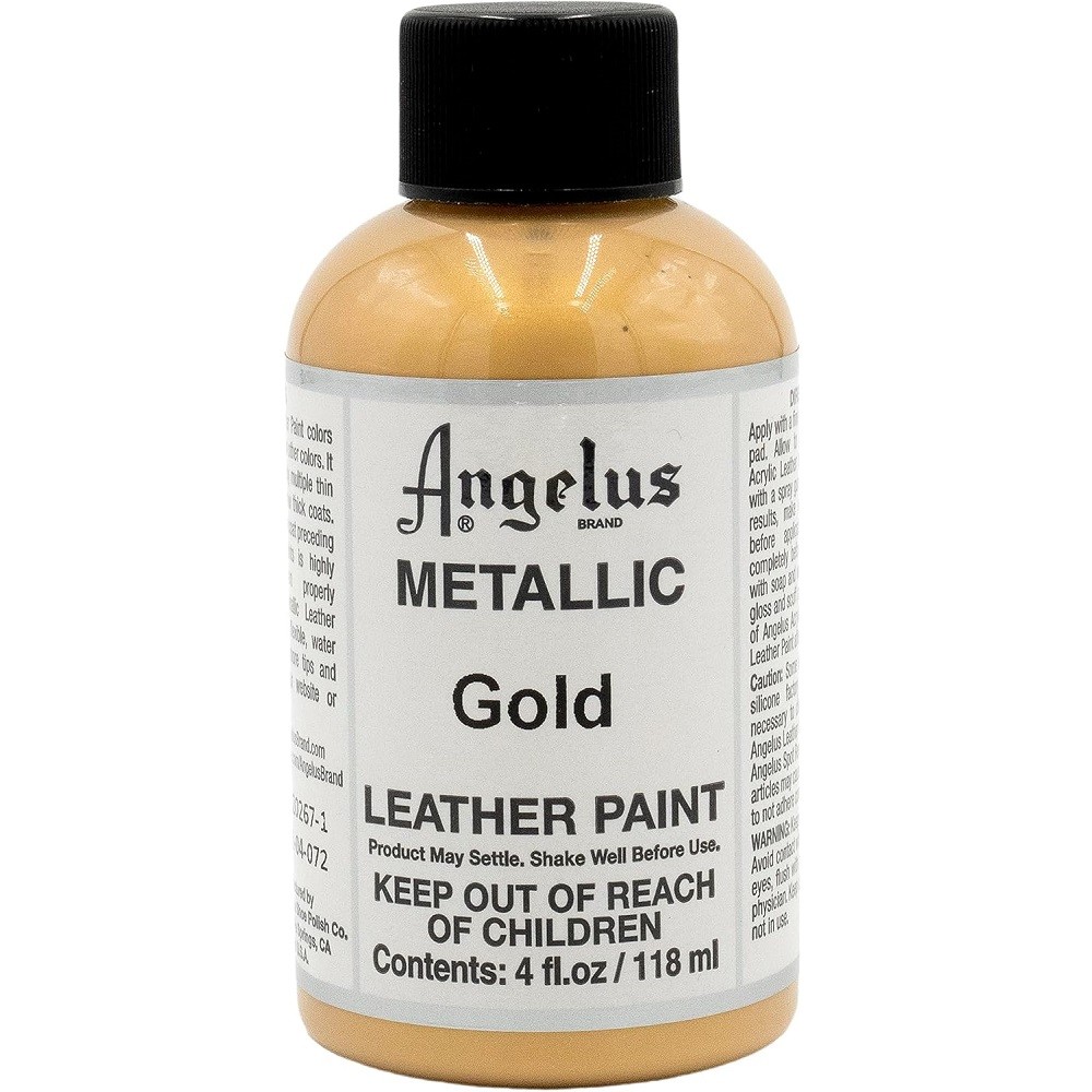 Angelus Acrylic Leather Paint 4oz Metallic Gold NEW