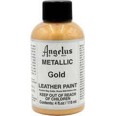 Angelus Acrylic Leather Paint 4oz Metallic Gold NEW