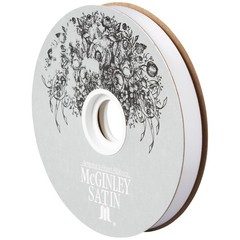 McGinley Mills 9/16″ W Acetate Satin Ribbon, White, 100 Yard Spool