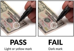 Dri Mark 351B1 Counterfeit Bill Detector Marker Pen, Made in The USA, 3 1 Pack