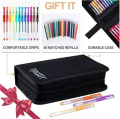 Gel Pens for Adult Coloring Books, 160 Pack Artist Colored Gel Pen with 40% More