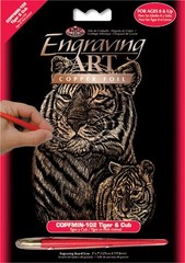Copper Foil Engraving Art Mini Kit 5″X7″-Tiger & Cub