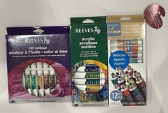 (NEW) 3 Color Paint Sets (Oil 18pc + Acrylic 12pc + Watercolor 12pc)