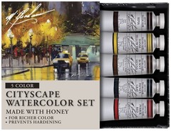M. Graham Tube Watercolor Paint Cityscape 5-Color Set, 1/2-Ounc Kitchen
