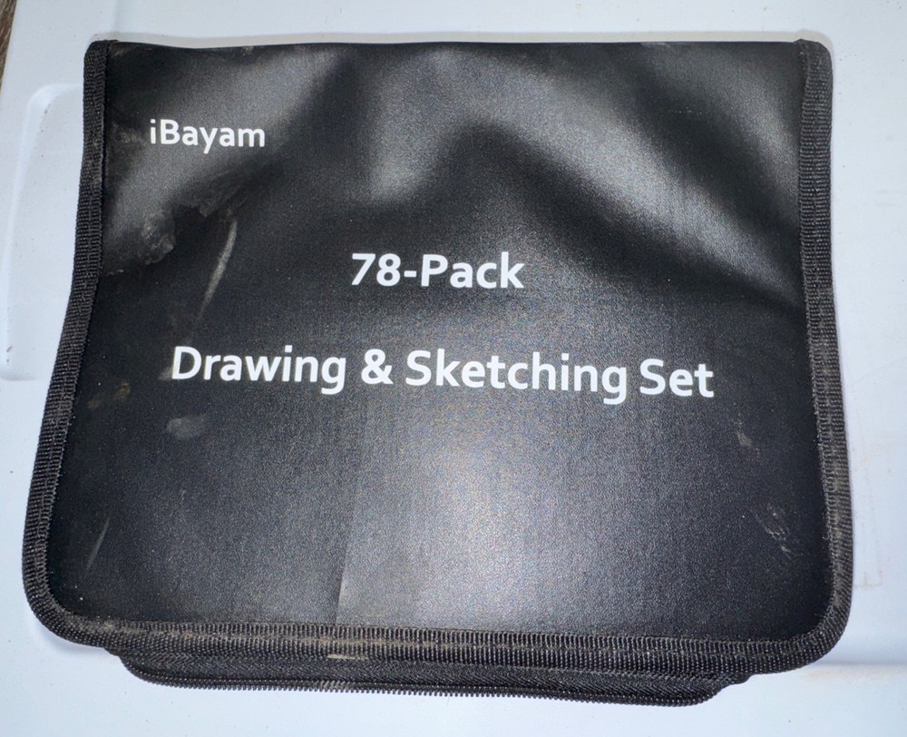 78 Pack Drawing And Sketching Set Case- Includes 11 Charcoal Pencils (see Pics)