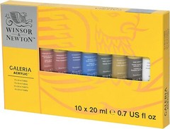 Winsor & Newton Galeria Acrylic Paint, 0.7 Fl Oz (Pack of 10), Set of 10, 7