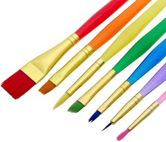 Artist Brushes 7 Count All Purpose Translucent Handles Acrylic Paint Quality