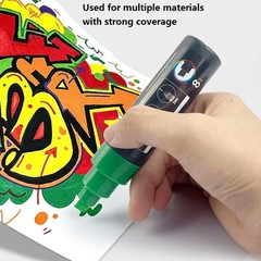 Acrylic Marker Pens Large Capacity 8mm 15mm Wide Line 15 Colors Poster Drawing
